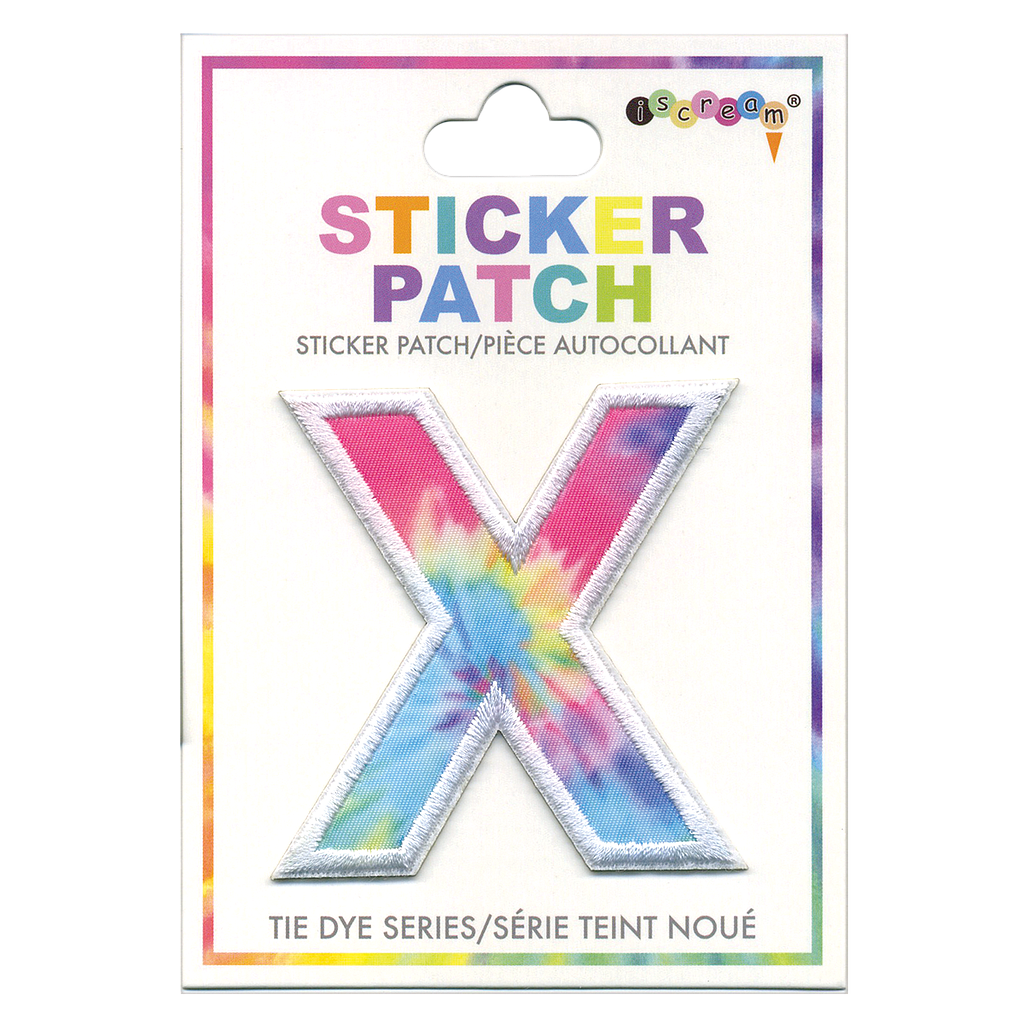 [700-305X] X Initial Tie Dye Sticker Patch