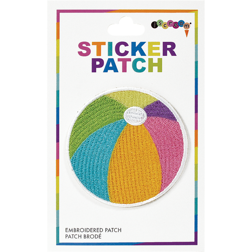[700-369] Beach Ball Embroidered Sticker Patch