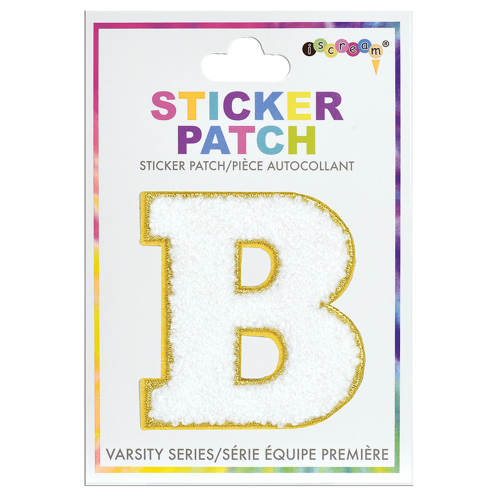 B Initial Varsity Sticker Patch | Iscream