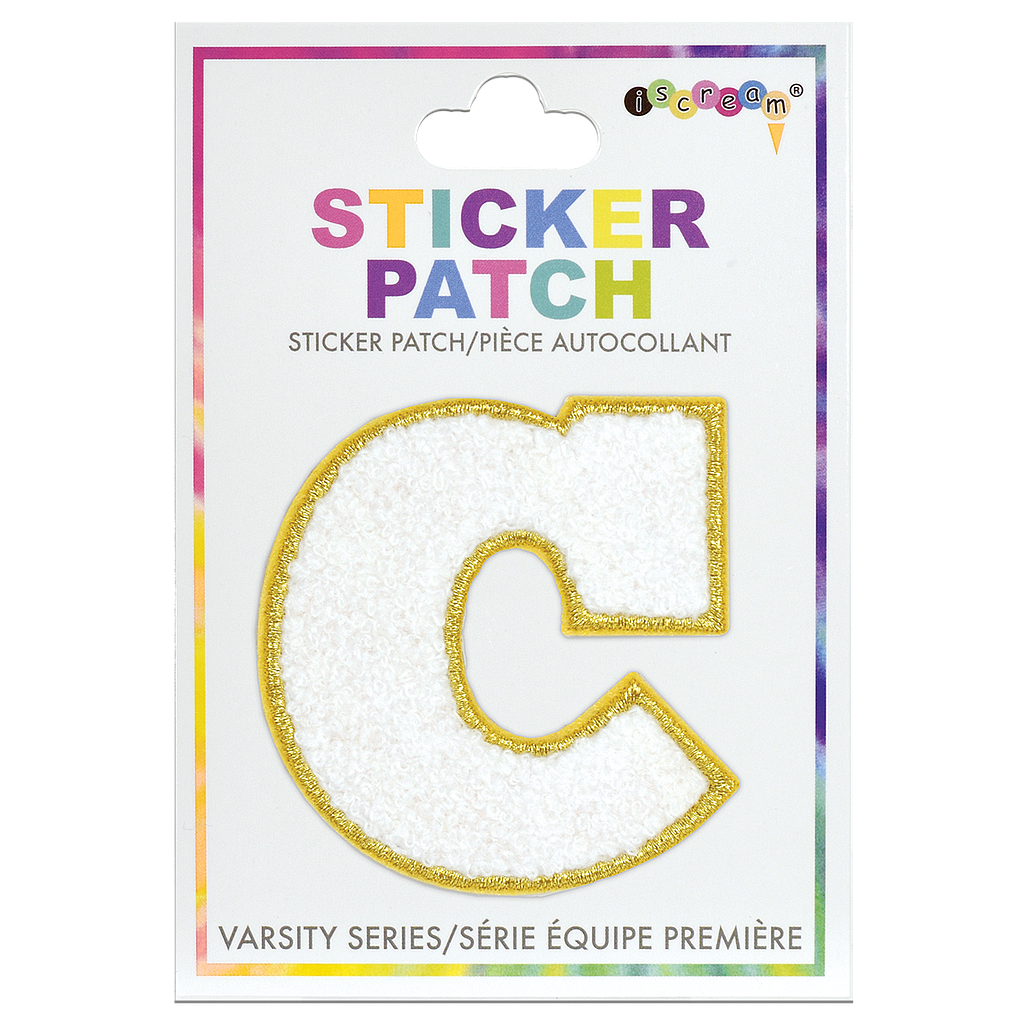 [700-385C] C Initial Varsity Sticker Patch