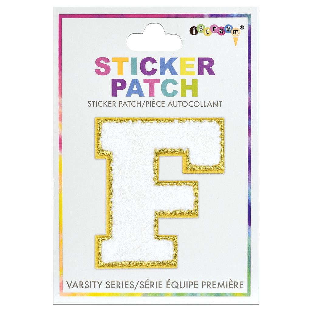 [700-385F] F Initial Varsity Sticker Patch