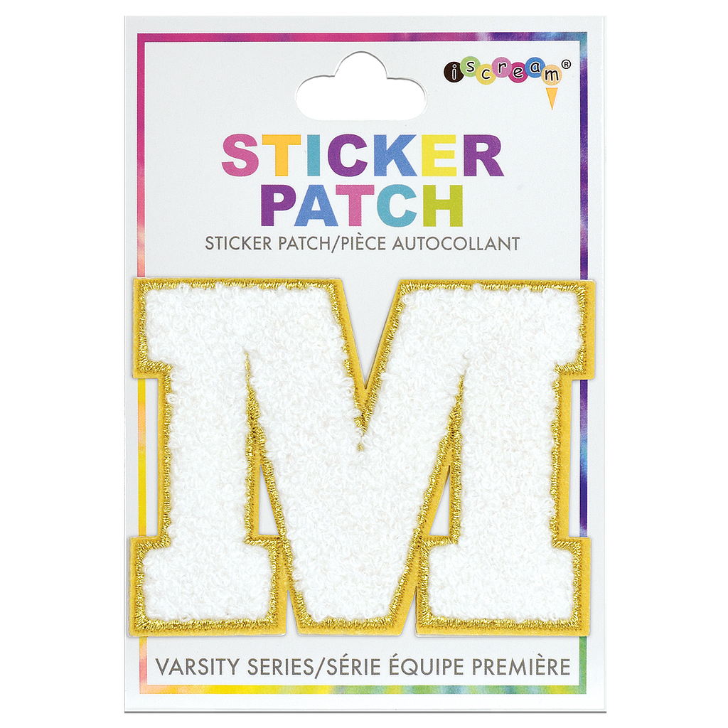 [700-385M] M Initial Varsity Sticker Patch