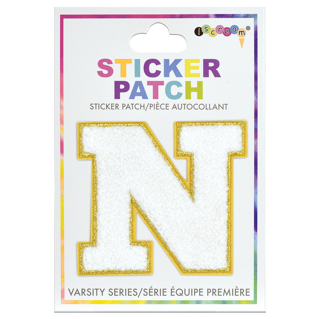 [700-385N] N Initial Varsity Sticker Patch