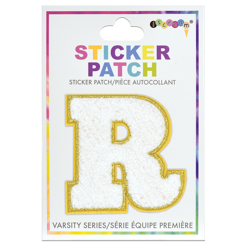 [700-385R] R Initial Varsity Sticker Patch