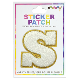 [700-385S] S Initial Varsity Sticker Patch