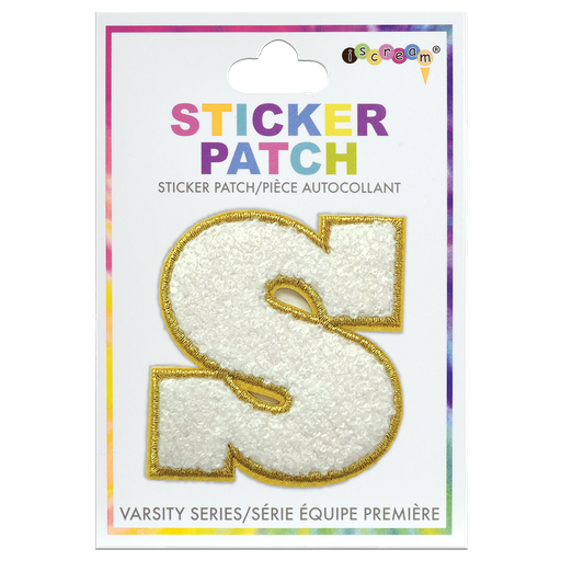 [700-385S] S Initial Varsity Sticker Patch
