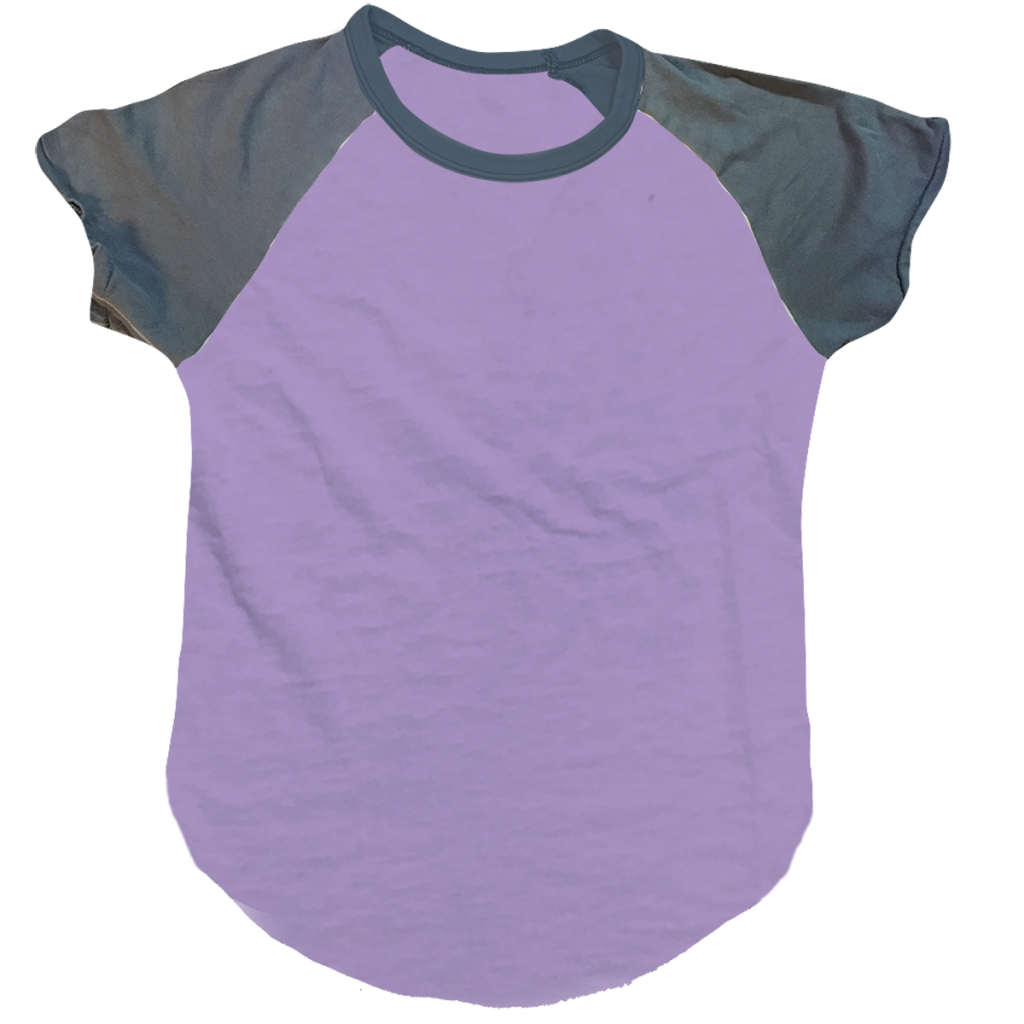 Burnout Lavender/Purple Baseball T-Shirt