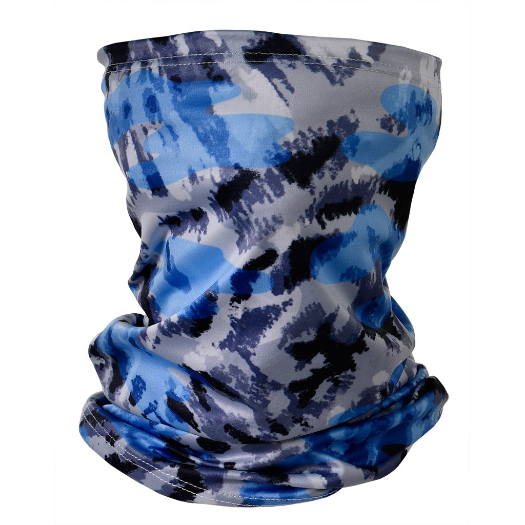 Blue Tie Dye Gator Face Mask
