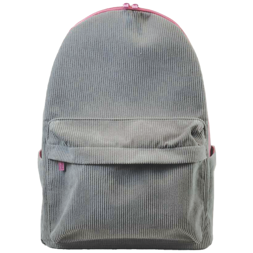 [810-1331] Grey Corduroy Backpack