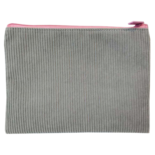 [810-1332] Grey Corduroy Pencil Case