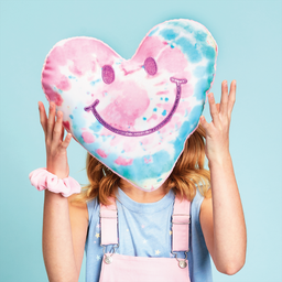 [780-2025] Happy Face Heart Glitter Scented Microbead Pillow