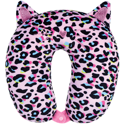 [780-2032] Pink Leopard Neck Pillow
