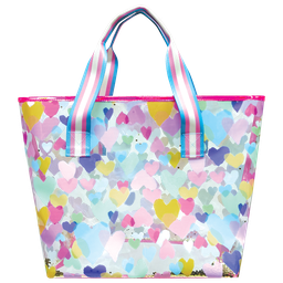[810-1373] Pastel Hearts Clear Tote Bag