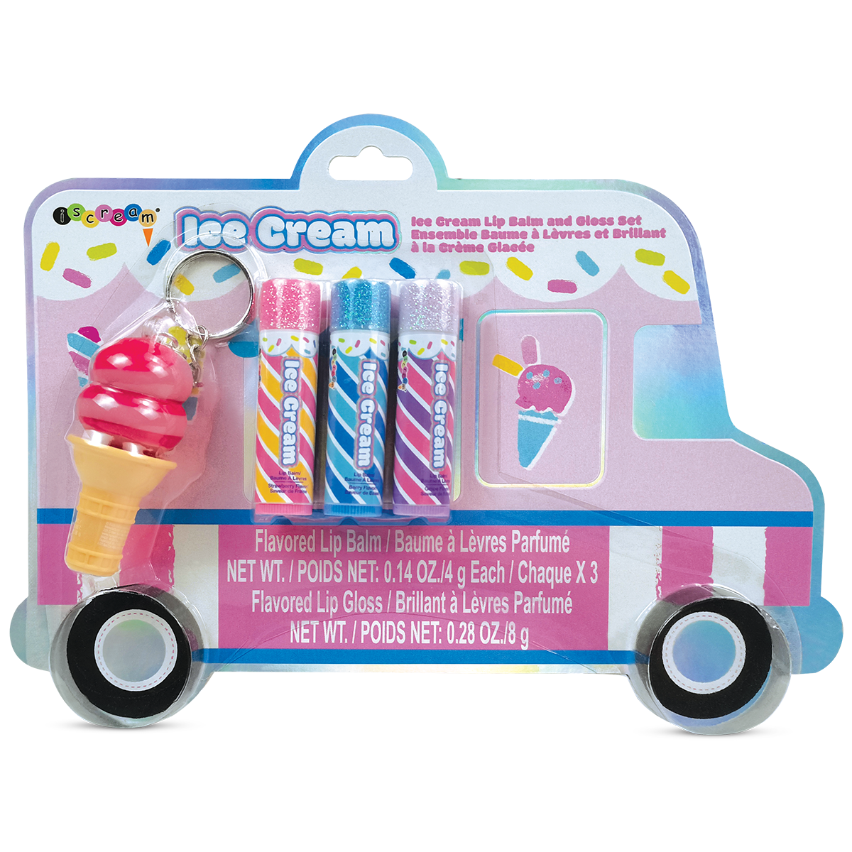 Ice Cream Truck Lip Balm and Lip Gloss Set
