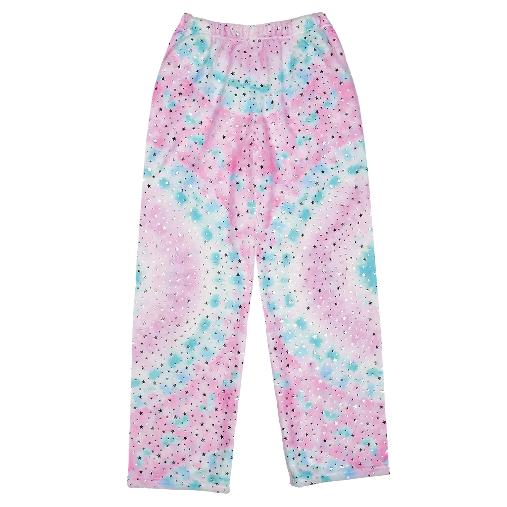 Silver Star Tie Dye Plush Pants