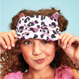 [880-278] Pink Leopard Eye Mask and Scrunchie Set