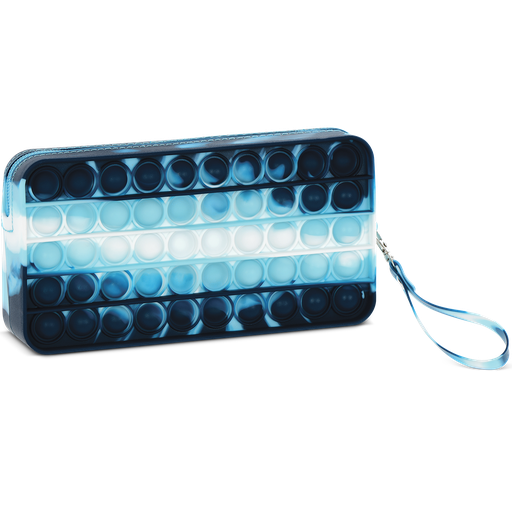 [810-1508] Blue Tie Dye Popper Pencil Case