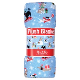 [780-2049] Merry Dog-Mas Plush Blanket