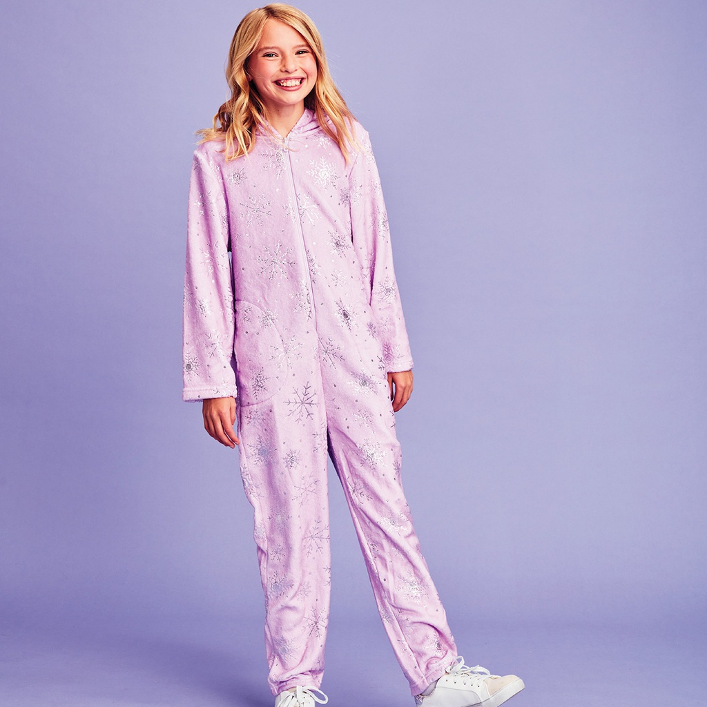 Whimsical Snowflakes Plush Onesie