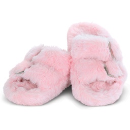 Pink Buckle Slippers