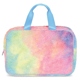 [810-1603] Rainbow Sherpa Large Cosmetic Bag