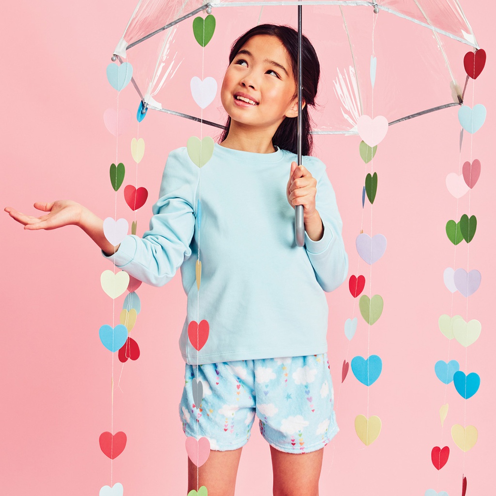 Cheerful Clouds Plush Shorts