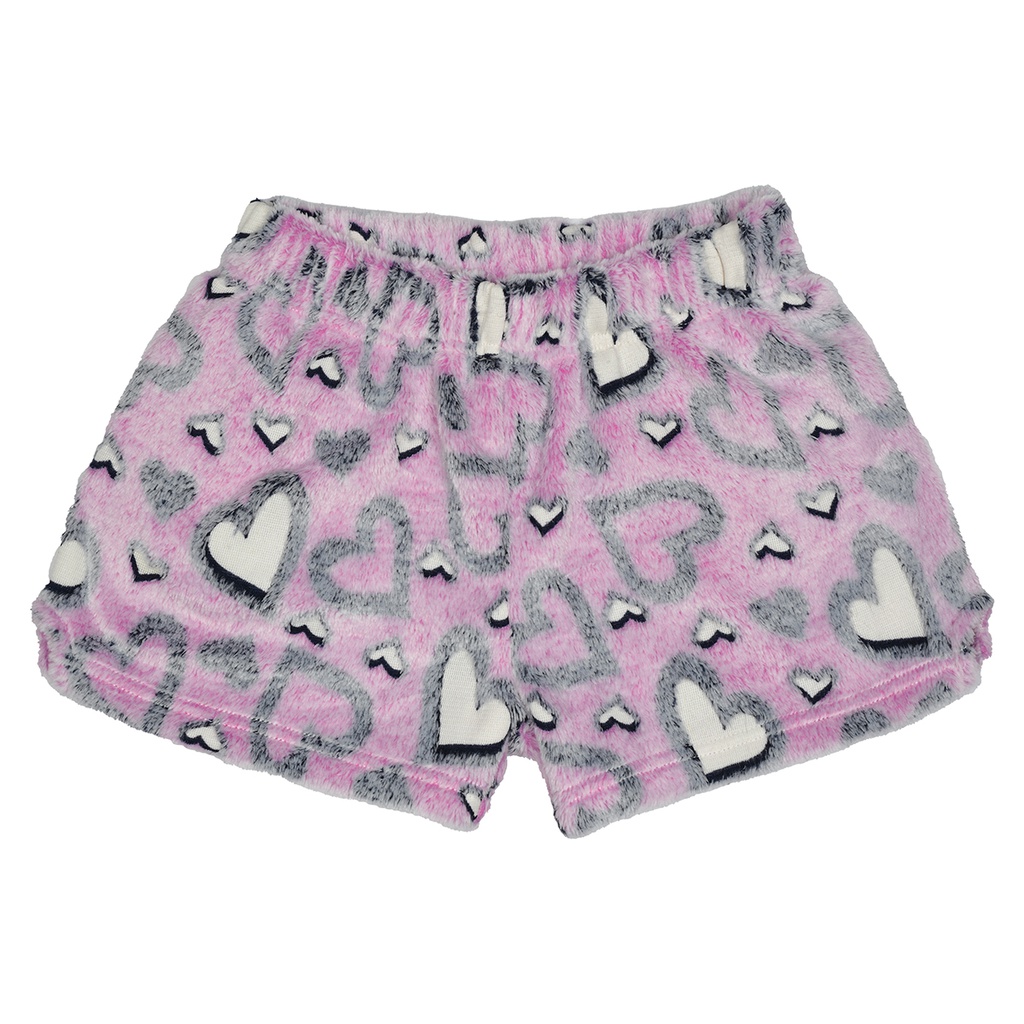 Hearts Glow Plush Shorts