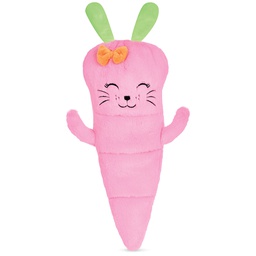 [780-2195] Pink Bunny Carrot Furry and Fleece Pillow