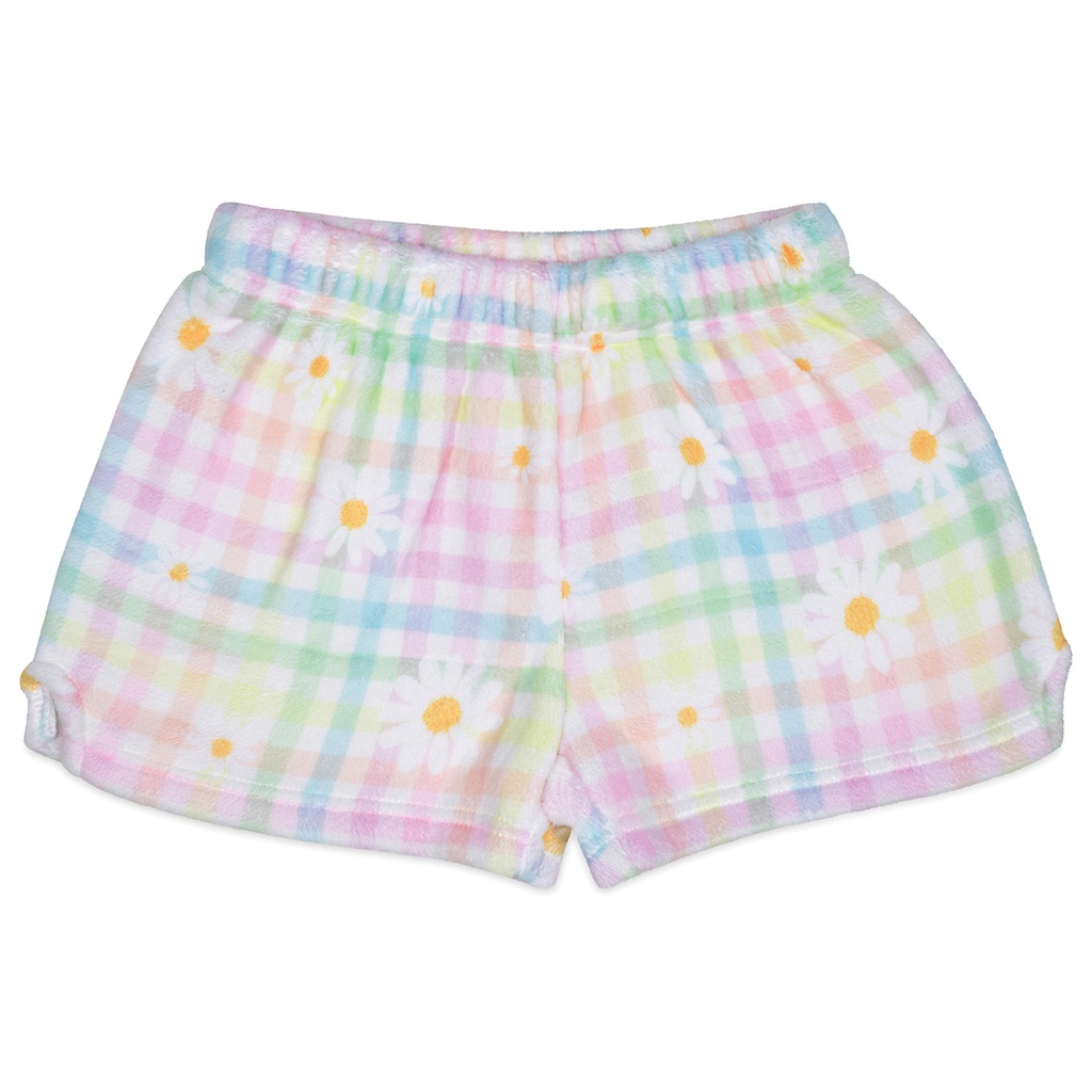 Daisy Gingham Plush Shorts