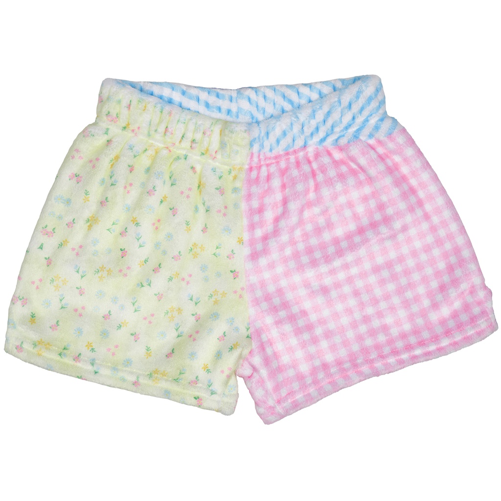 Sweet Patchwork Plush Shorts