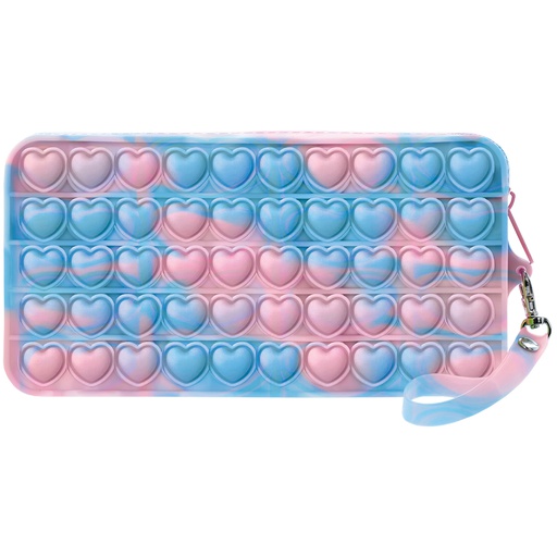 [810-1611] Snow Cone Hearts Popper Pencil Case