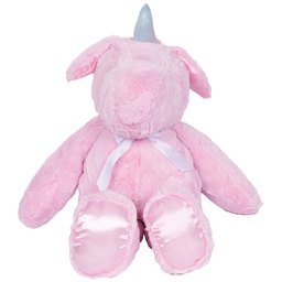 [480-002] Little Scoops Pink Furry Plush Unicorn