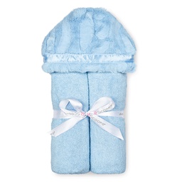 [450-011] Little Scoops Blue Furry Hooded Baby Towel