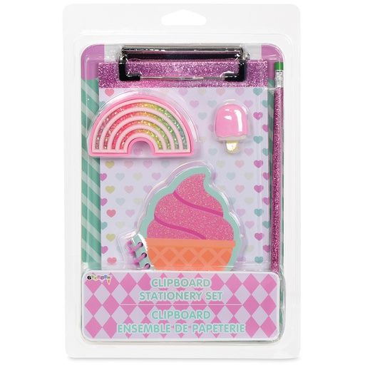 [760-1192] Ice Cream Clipboard Stationery Set
