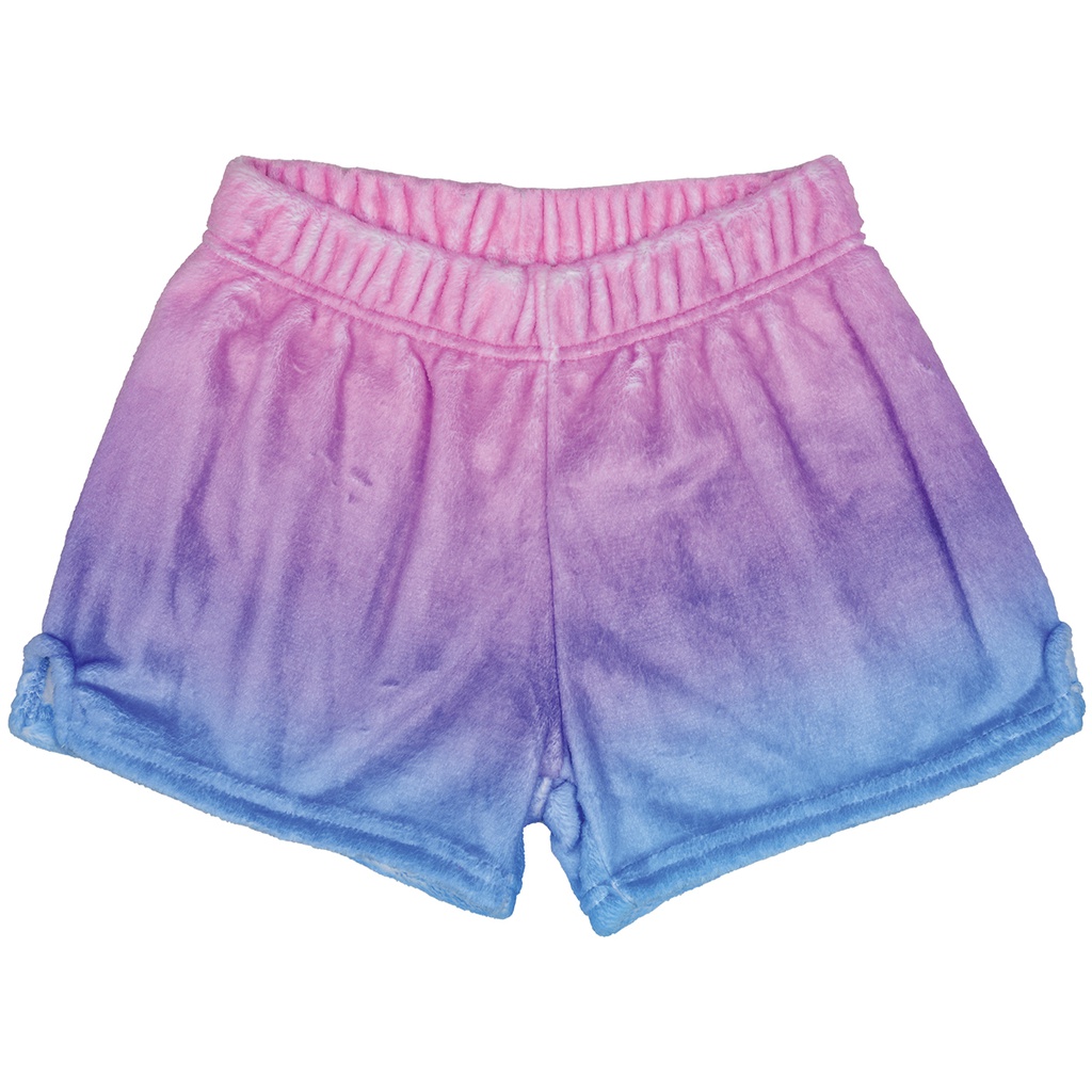 Purple Ombre Plush Shorts