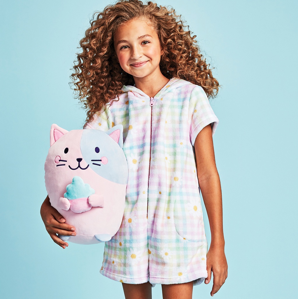 Daisy Gingham Plush Romper