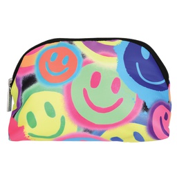 [810-1675] Spray Paint Smiles Oval Cosmetic Bag