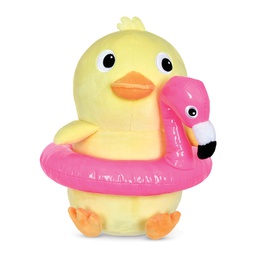 [780-3179] Duck with Pool Float Fleece Pillow