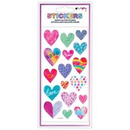 [700-448] Hearts Glitter Stickers