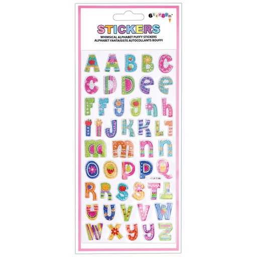 [700-452] Whimsical Alphabet Puffy Stickers