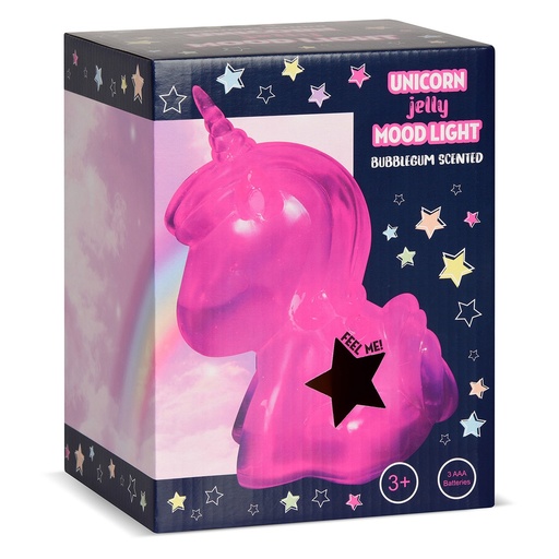 [965-006] Unicorn Bubblegum Scented Jelly Mood Light