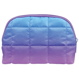 [810-1718] Purple Ombre Quilted Oval Cosmetic Bag