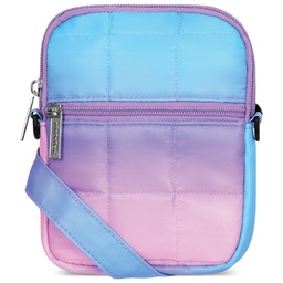 [810-1688] Purple Ombre Quilted Rectangle Crossbody bag