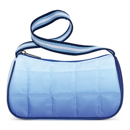 [810-1690] Blue Ombre Quilted Shoulder Bag