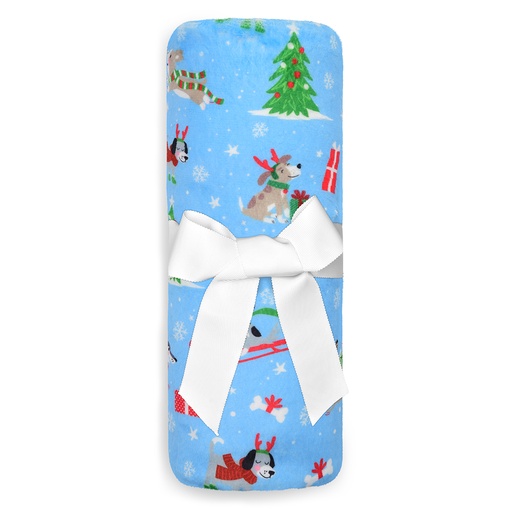 [780-3248] Snow Dogs Plush Blanket