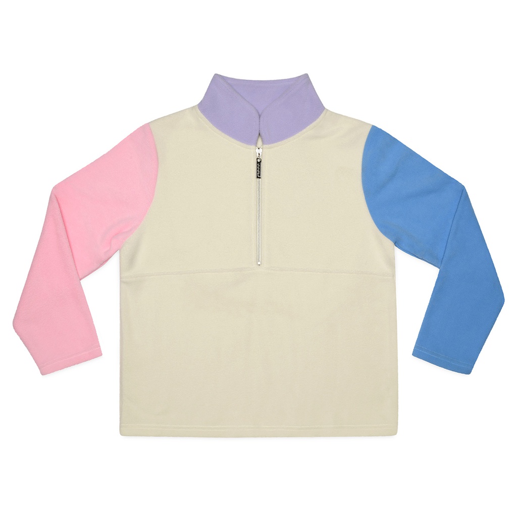 Color Block Half Zip Fleece Pullover