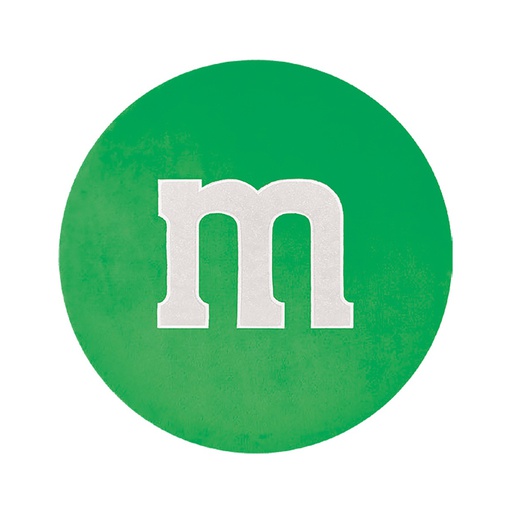 [780-3515] Mini Green M&M's Fleece & Glitter Plush