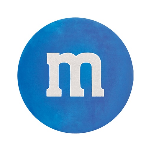 [780-3517] Mini Blue M&M's Fleece & Glitter Plush