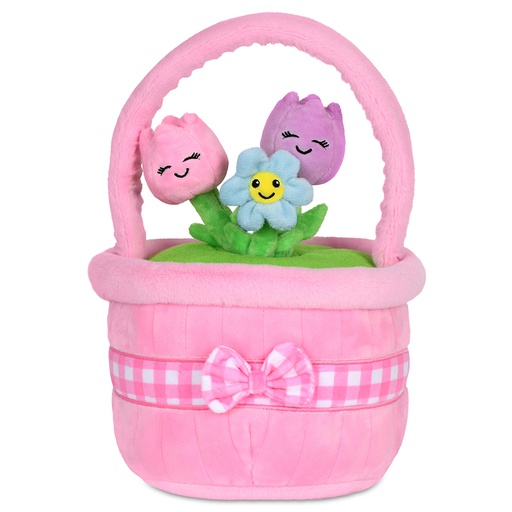 [780-3569] Flower Basket Fleece Plush