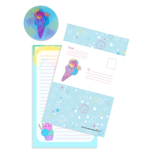 [760-1238] Ice Cream Party Foldover Cards